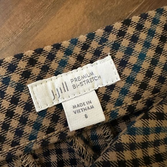 J. JILL Premium Bi-Stretch Gingham Plaid Trouser Dress Pants Multicolor - Picture 7 of 11